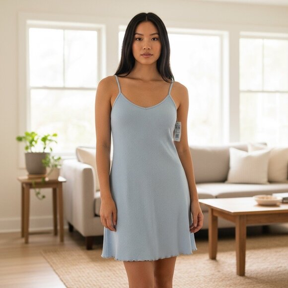 Jenni Intimates XS Sleep Dress In Calming Blue - Spaghetti Straps - Picture 1 of 3